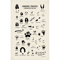 Animal Tracks Tea Towel